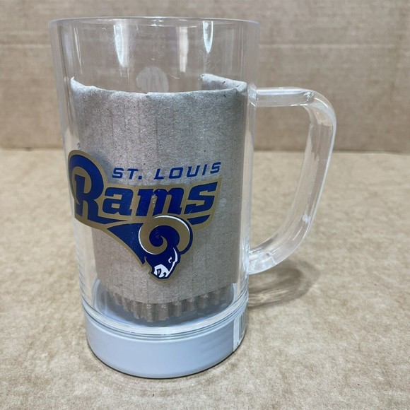 House Other - Vintage St Loius Rams Plastic Beer Mug, Clear, Handle
